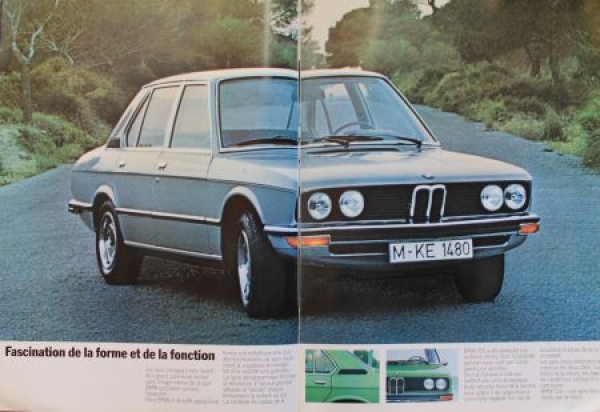 BMW 520 Modelprogram 1972 Carbrochure  (8614)